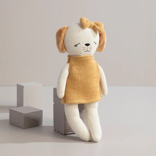 Paula the Puppy - Premium Knitted Baby Toy | Soft