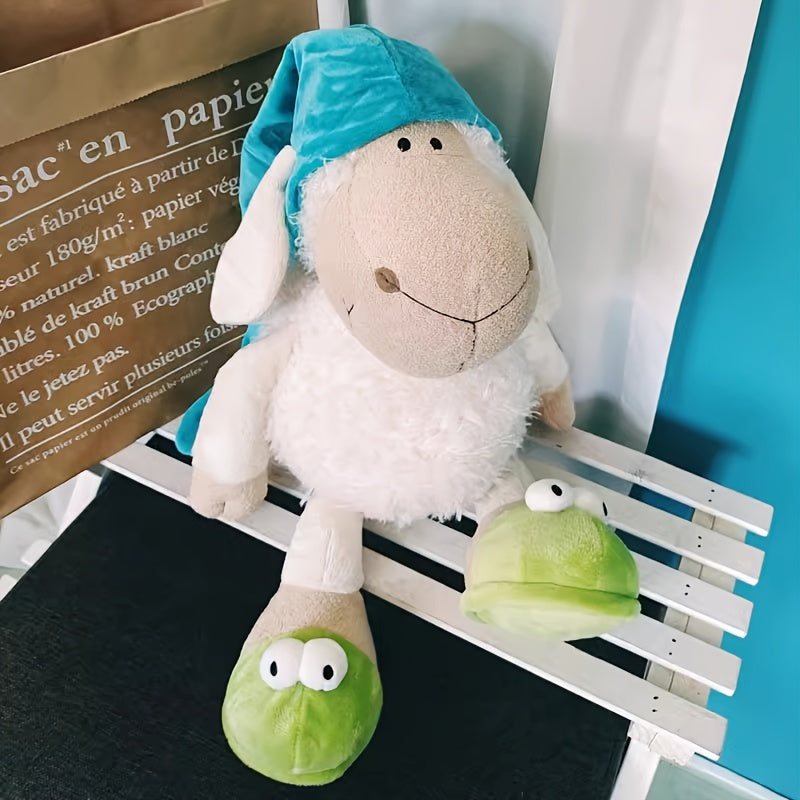 Adorable Soft Little Sheep with Cap Toy