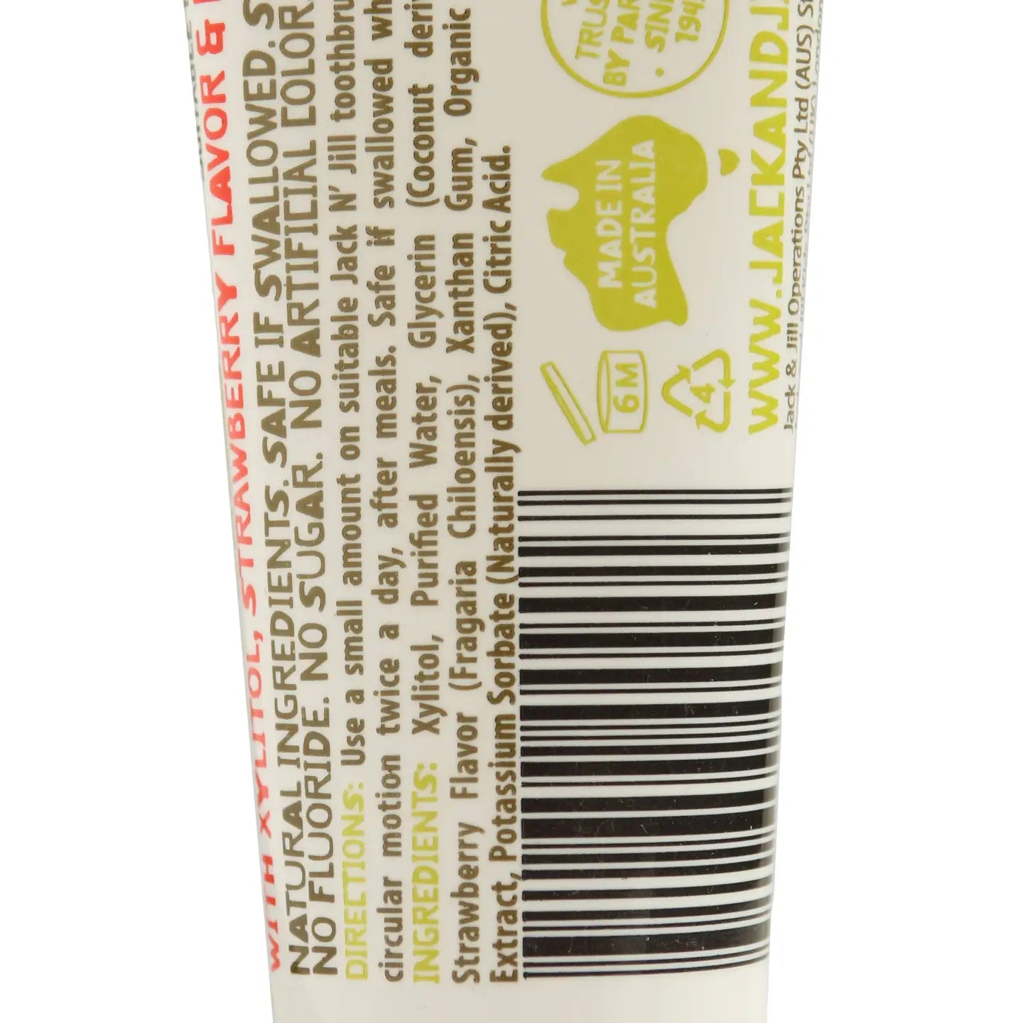 Strawberry Jack N' Jill Natural Toothpaste