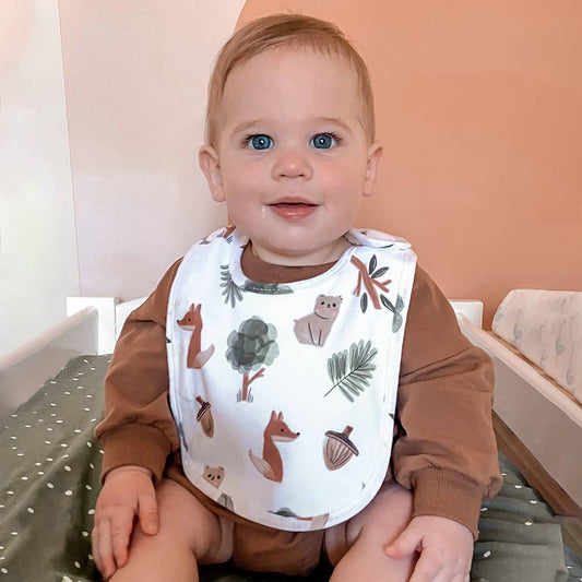 2-Pack Soft Cotton Baby Bibs | Terry Backed