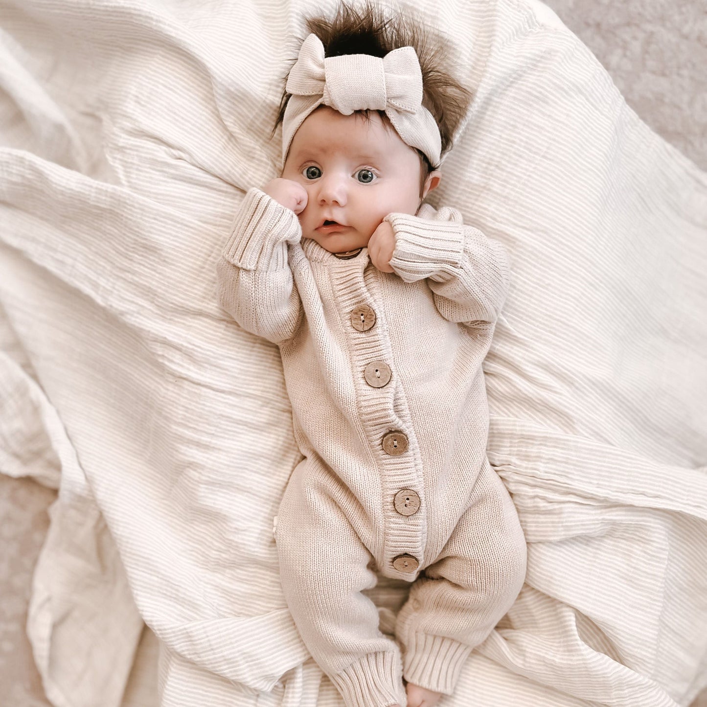Newborn Knitted Romper