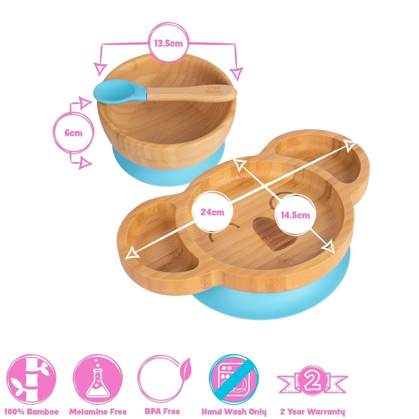 Tiny Dining Bamboo Koala 3 Piece Mealtime Set